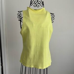 Anthropologie Lemon Ribbed Tank Top. Maeve